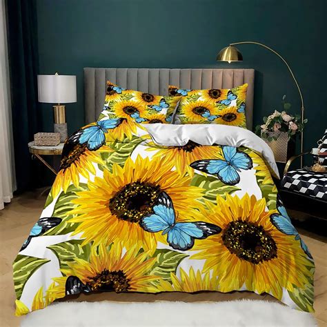 comforter with sunflowers|king size sunflower bedding.